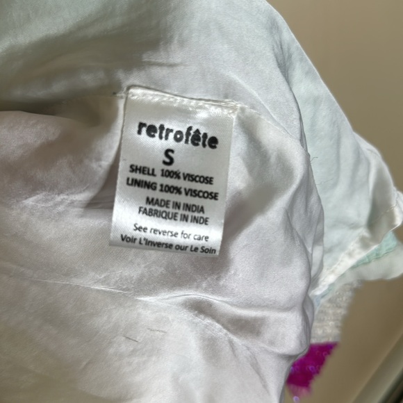 Retrofete Gabrielle Sequin Rainbow Dress Velvet Chiffon Womens Size Small - Picture 7 of 14